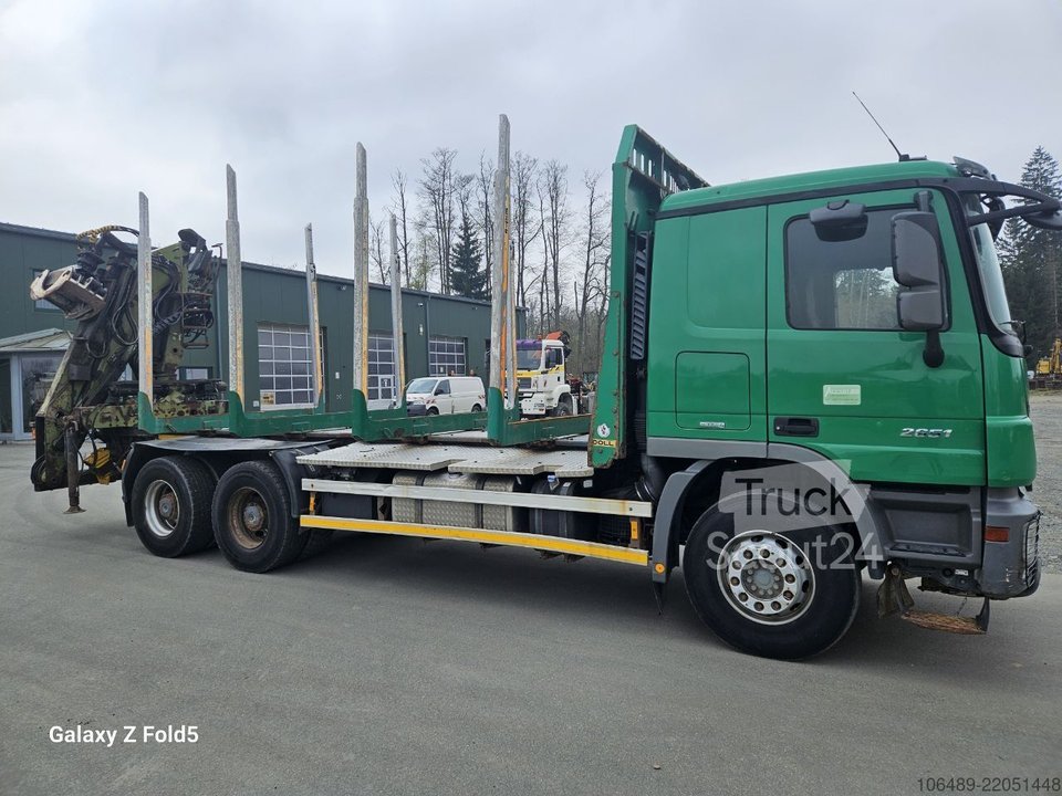 Holztransporter LKW Mercedes-Benz 2651  6X4 BB MP3 Kran Epsilon 105 gebraucht