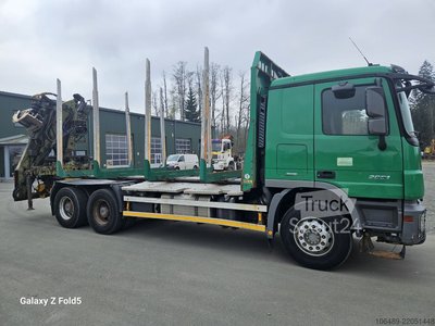 Древесный транспортный грузовик Mercedes-Benz 2651 6X4 BB MP3 кран Epsilon 105 используется