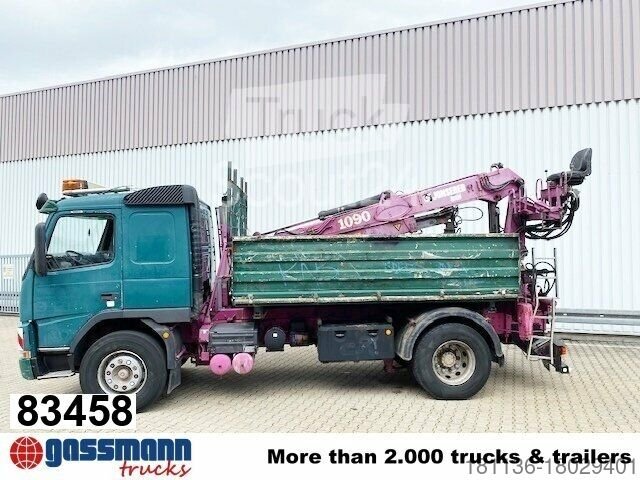 самосвал Volvo FM12-420 4x2 с задним краном Jonsered 1090, высокое сиденье