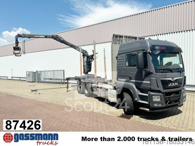 Древесный транспортный грузовик MAN TGS 26 500 6X4H-4 BL, PriTarder, HydroDrive