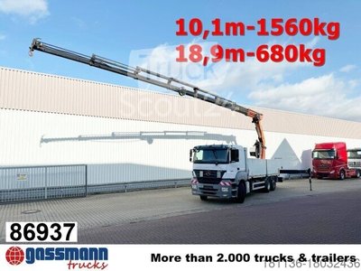 Используемый грузовик с щипцами (открытыми) Mercedes-Benz Axor 2536/43 L 6x2 с задним краном Palfinger PK 24502