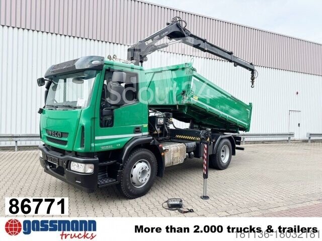 Kipper LKW Iveco EuroCargo ML160E28 4x2 mit Kran Hiab XS 088 ES-2 gebraucht