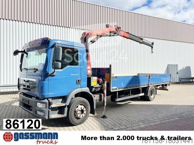 LKW mit Pritsche (offen) MAN TGM 15.250/340 4X2 BL mit Kran Palfinger PK 11001 gebraucht