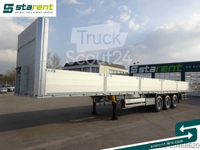 Auflieger mit offener Pritsche SCHMITZ CARGOBULL Baustofftrailer, Liftachse, Rungen, MIETE neu