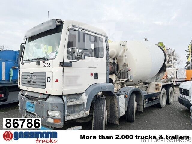 Mobile Betonmischanlage MAN TGA 35.360 8X4 BB, Betonmischer Karrena 10m  gebraucht