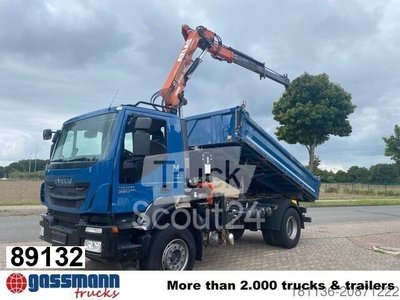 Используется тильтинговый грузовик Iveco Trakker AD190T36 4x2, EEV, кран Atlas AK 105.2-A2