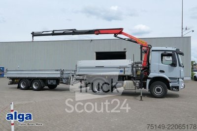 Трехсторонний грузовик MERCEDES-BENZ 1835 K Arocs 4x2, Palfinger PK 12002, Funk, Klima