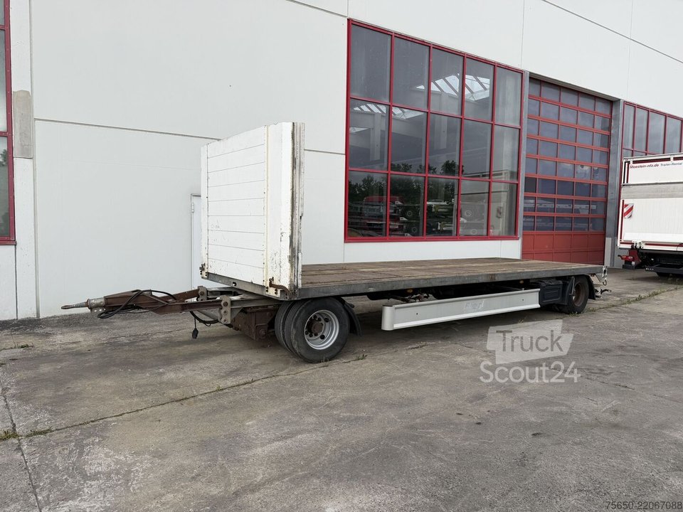 Подвеска с открытым щипцом Fliegl ZPS180 2 осей Прицеп Jumbo-Plato используется