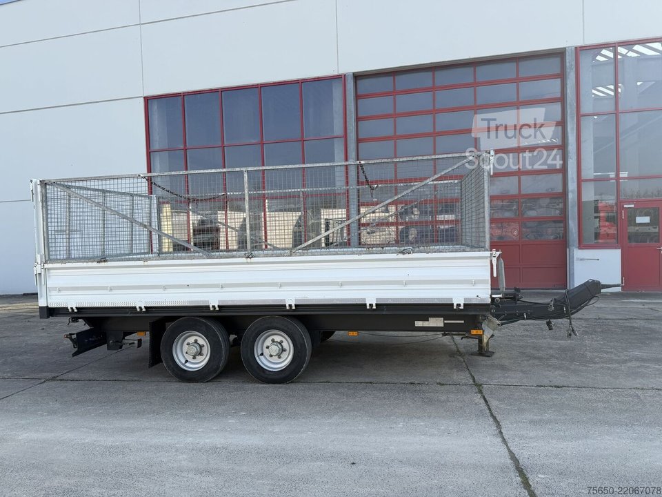 Трехсторонний трейлер TK Tandem tipper-low loader, крепление сетки, мед