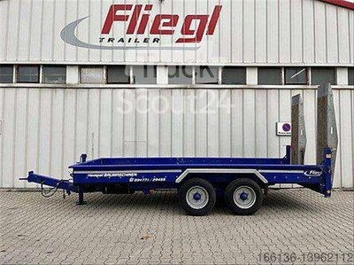Низкопогрузочный прицеп Fliegl Tandem с низкой кроватью TTS 100 - 5,5 м