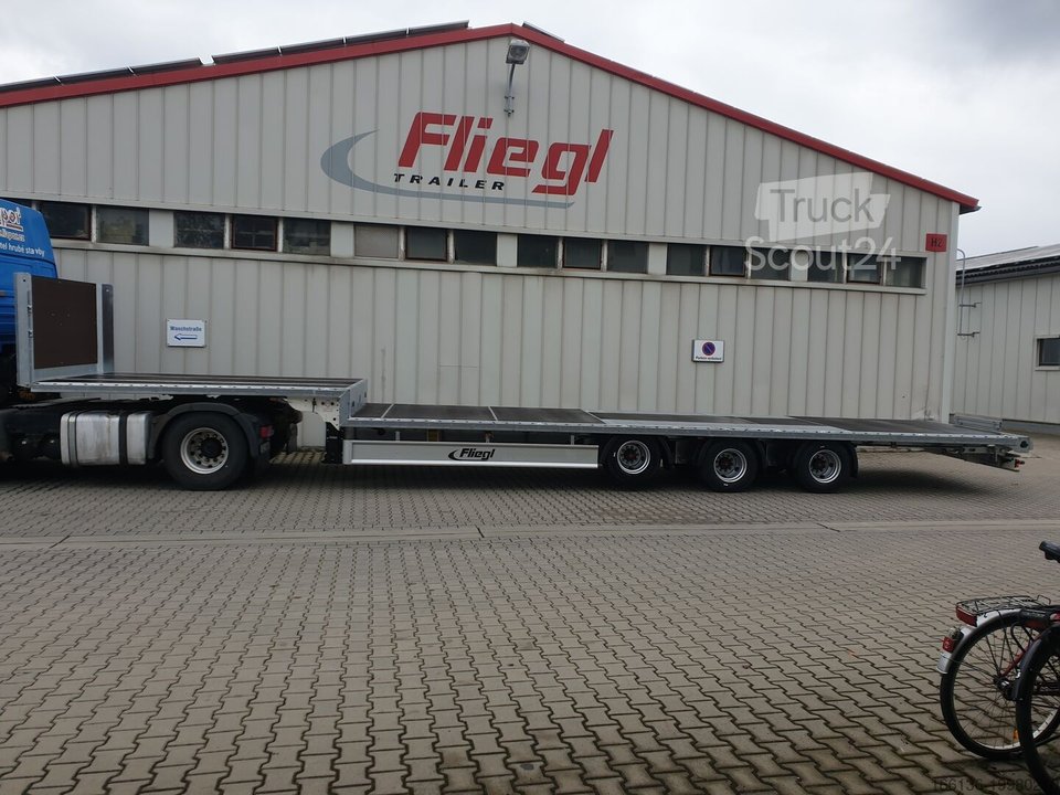 Полуприцепы с открытым пауком FLIEGL 3-Achs Jumbo Plateau SDS 390