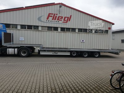 Полуприцепы с открытым пауком FLIEGL 3-Achs Jumbo Plateau SDS 390
