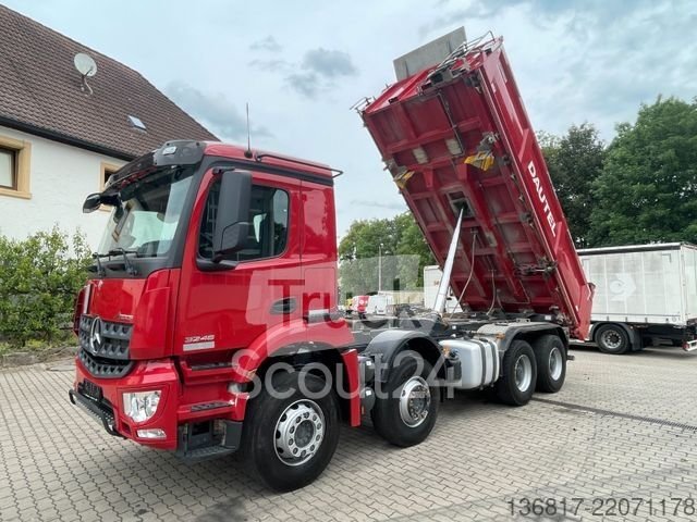 Dreiseitenkipper LKW MERCEDES-BENZ Arocs 3246 8x4 BB Klima Dautel Kipper Bordmatic gebraucht