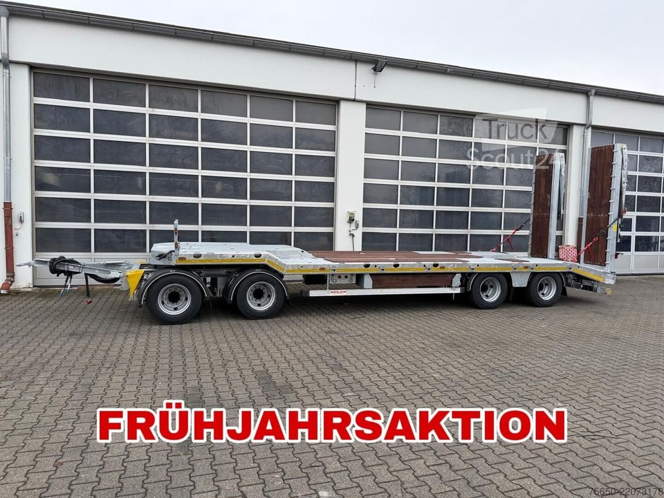Tieflader Anhänger Möslein T 4 VB H2  neuer 4 Achs Tieflader hydraulischen Rampen neu
