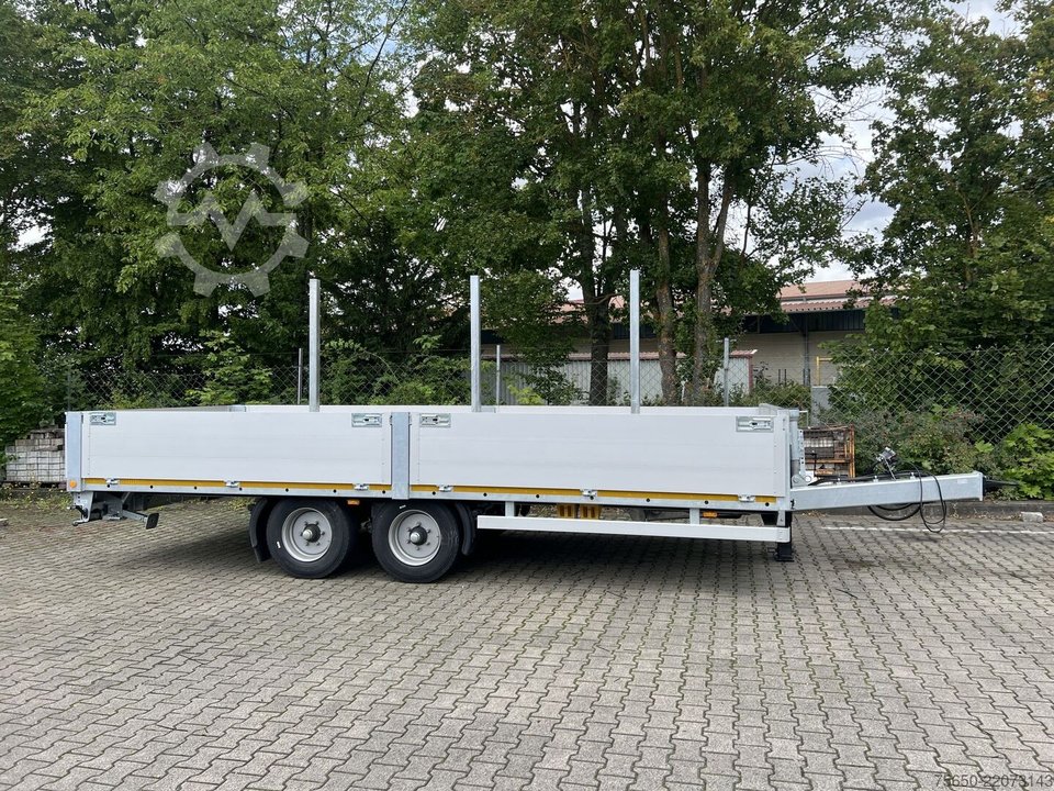Möslein THT 11- G 6.2 Tandem Pritsche- Tieflader mit Rungentasche