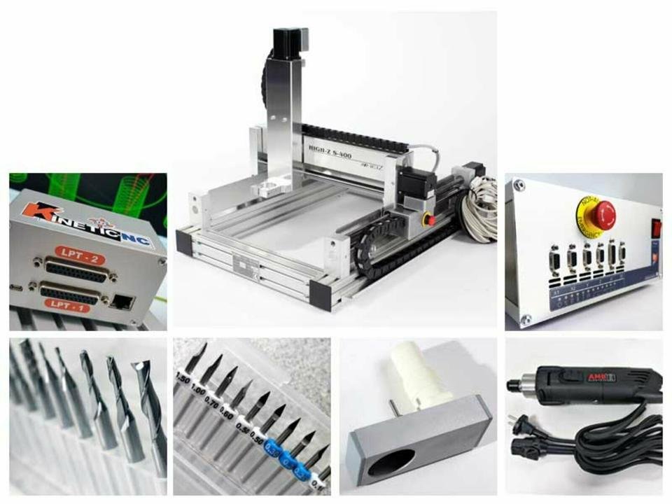 CNC- STEP CNC frézovací stroj High- Z S- 400 Kompletní balíček