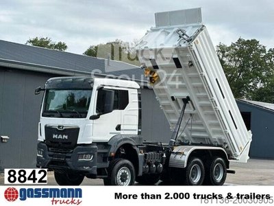 самосвал MAN TGS 33.480 6x6 BB CH, высокая конструкция, вспомогательный привод новый