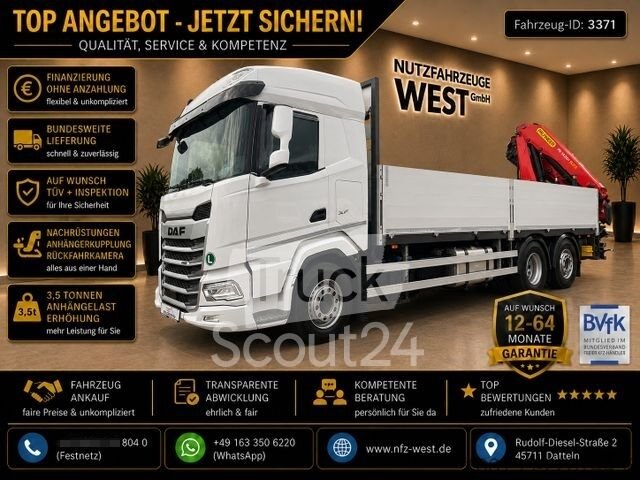 Грузовик с пауком (открытый) DAF XF 480 *Kran Palfinger PK 24.001 SLD 5+Funk* используется