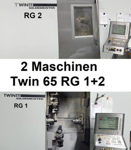 2x Gildemeister DMG Twin65RG1+2 CNC 2-spindle machining center