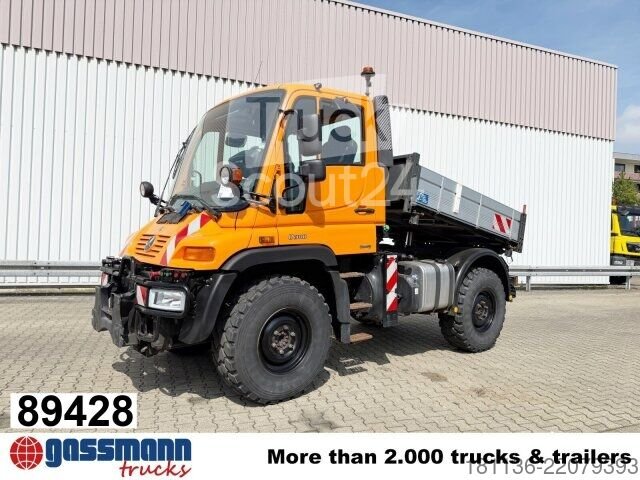 Unimog U 300 4x4, Kipper, VarioPilot, муниципальная гидравлика, используется