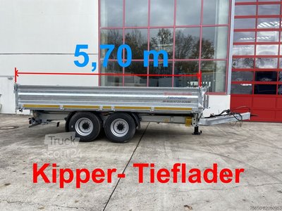 Tilting trailer Möslein TTD 14 5,70 m 14 t Kipper Tieflader 5,70 m long, widthtyre- new vehicle - new