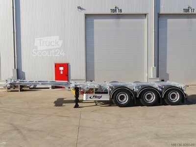Полуприцепы Pritsche & Plane Fliegl SDS 380 Container шасси Vario V1