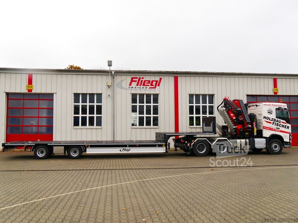Полуприцепы с открытым пауком FLIEGL 2-Achs Mega Plateau Jumbo SZS 290