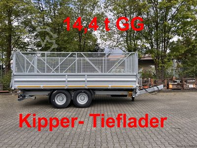 Möslein TTD 14  5,70 m  14 t Tandem- Kipper Tieflader 5,70 m lang, Breite Reifen-- Neufahrzeug --