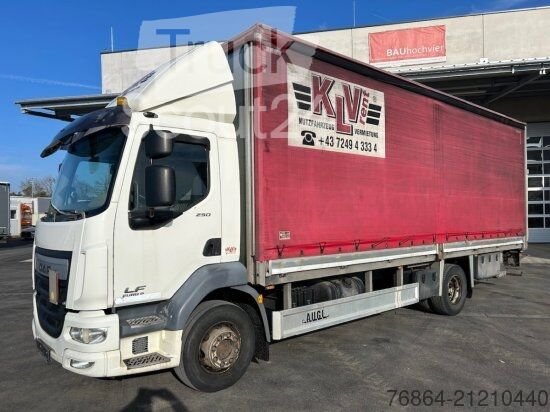 Используемые грузовики с Pritsche & Plane DAF LF 250, 16 TONNER PLANE с LBW, MANUELL, E6