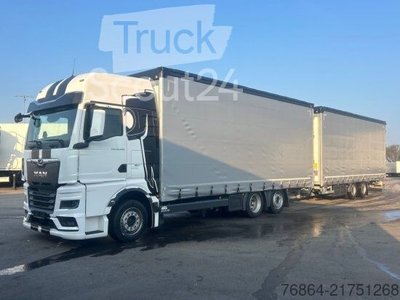 Грузовик Pritsche & Plane MAN TGX 26.480 6X2, PRITSCHE-PLANE JUMBO-ZUG, H&W TANDEM