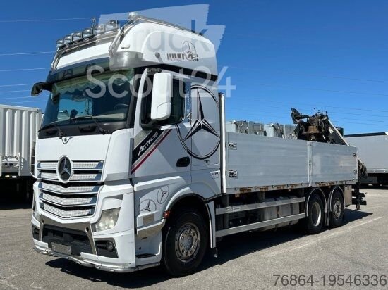 Грузовики с провозом (открытые) MERCEDES-BENZ ACTROS 2545 L 6X2, RETARDER, PRITSCHE, HIAB XS 166 D-4 PRO, E5