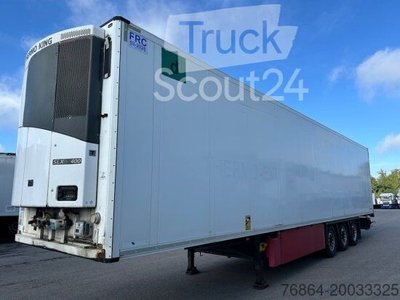 Low loader semi-trailer SCHMITZ SCB S3B KüHLAUFLIEGER, TK SLXE 400, LIFTACHSE, DOPPELSTOCK, BLUMENBREITE used