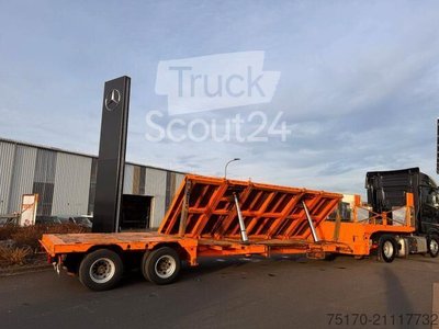 Low loader Dinkel DSAFA 36000 Sloping loader/Tieflader 2x used steering axle