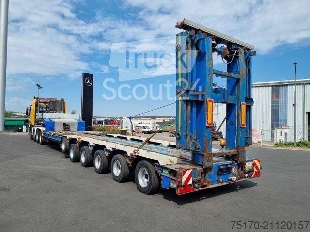 Low loader Goldhofer STZ-H6-57/80A Telescopic Tieflader Waggon transport used