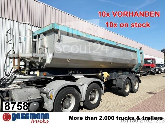 Tilt semi-trailer Carnehl CHKS/HH, steel trough approx. 25m , 10x HANDEN! used