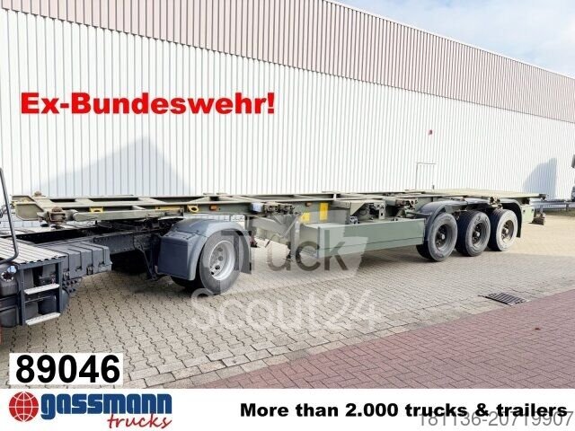 Doll U-74.0 3-axis container chassis, 2x20/20/30/40ft, used