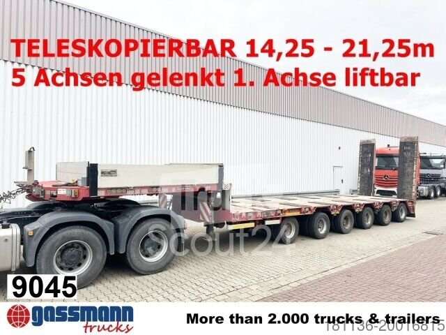 Tieflader-Sattelauflieger Goldhofer STZ-L 6-67/80 A, 6 axes, 86,000kg Ges.-Gew used
