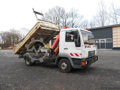 MAN Dreiseitenkippen MAN LE8.150 mit Kran Palfingen PFG7001