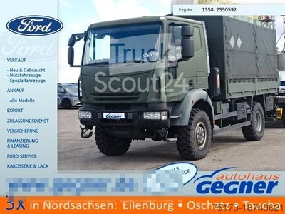 Truck with Pritsche & Plane IVECO EuroCargo 100E 22WS 2t HümS 4x4 Single Berreif used