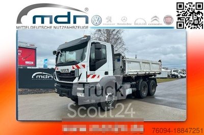 Trojstranný sklápěcí vozík IVECO Trakker 410 6x4 3- boční sklápěcí odpružení AHK použitý