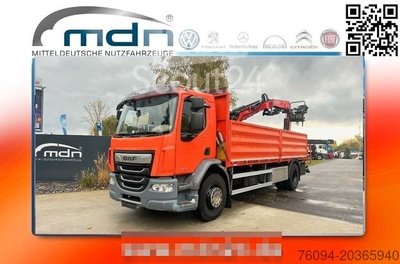 Autokran DAF LF 320 Pritsche SCHROTTGREIFER KRAN 14m FUNK