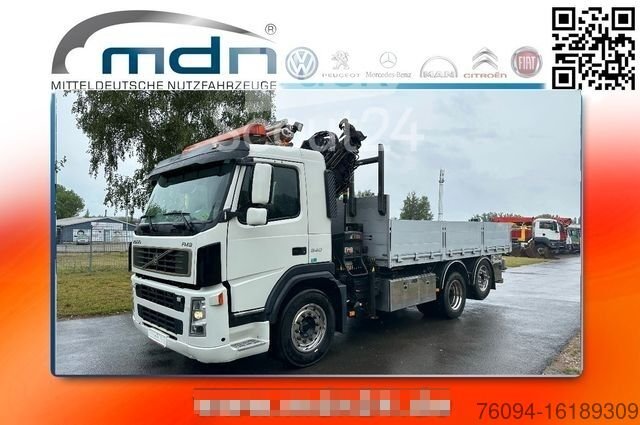 Autokran VOLVO FM 6x2 Pritsche KRAN 21m WINDE FUNK lift / white