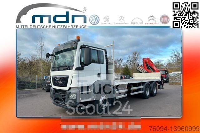 LKW mit Pritsche (offen) MAN TGS 26.400 6x4 Pritsche/Plateau KRAN FUNK AHK gebraucht