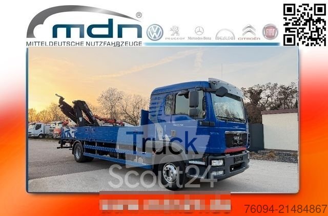 LKW mit Pritsche (offen) MAN TGM 12.250 4x2 Pritsche 20m KRAN FUNK AHK gebraucht