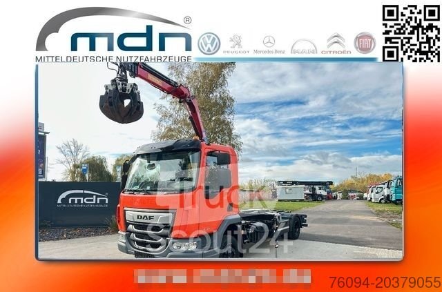 Abrollkipper DAF LF 180 Abrollkipper SCHROTTGREIFER KRAN FUNK AHK gebraucht