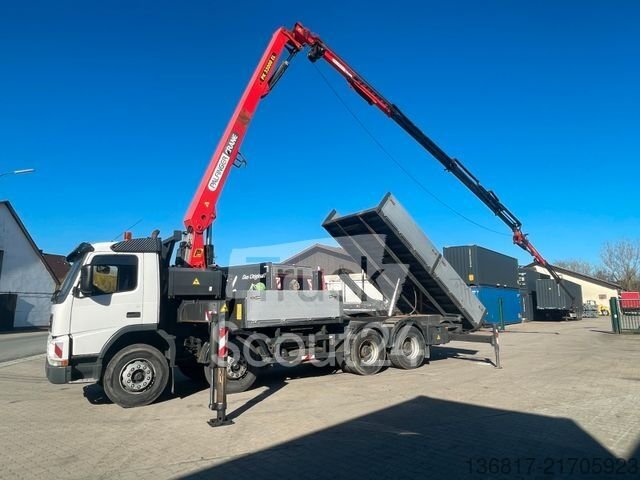 LKW mit Pritsche (offen) VOLVO FM12  8x4BB KIPPER KRAN PK33000ELB Fly-Jib WINDE gebraucht