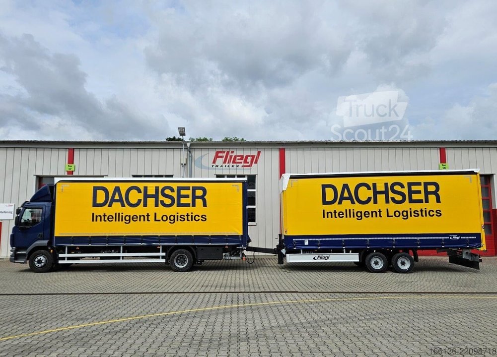 Trailer with Pritsche & Plane FLIEGL Tandem Platform Trailer Recharger