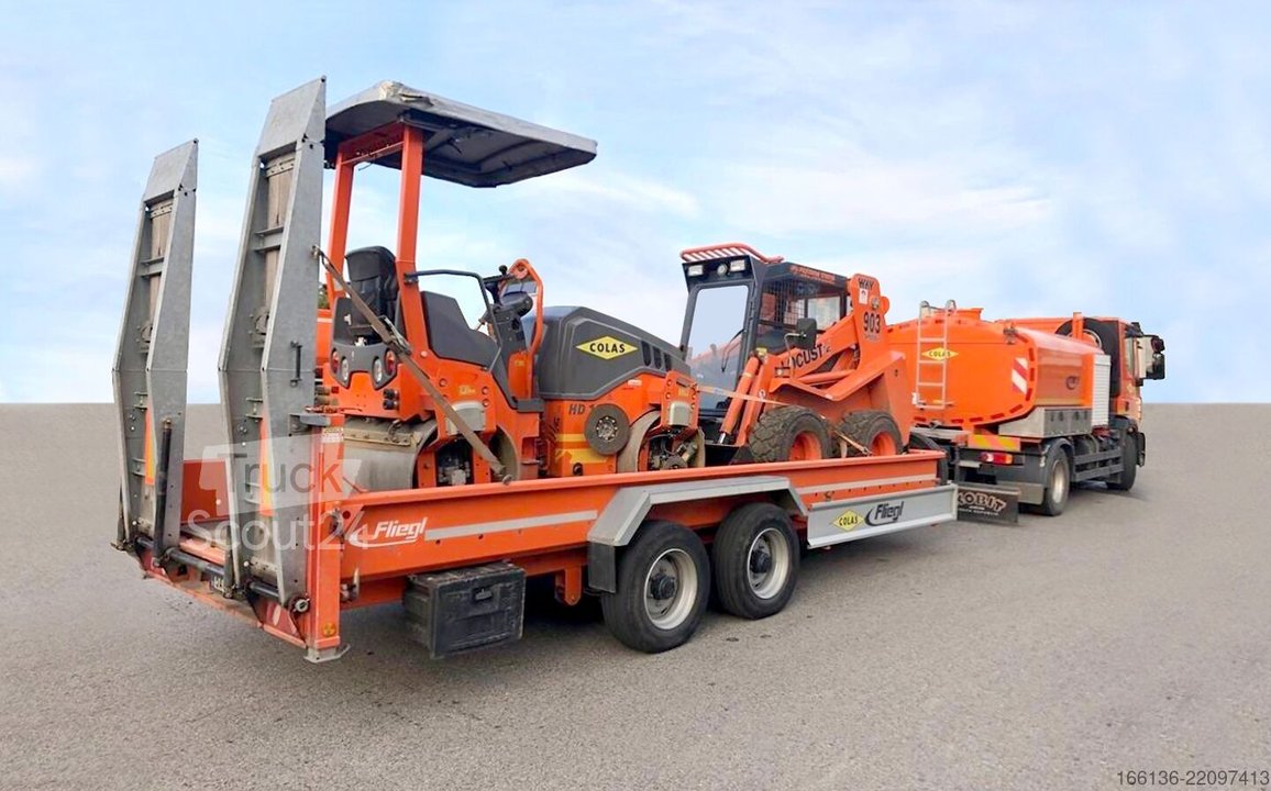 Tandem trailer FLIEGL Tandem low bed trailer TTS 100 5.5m new