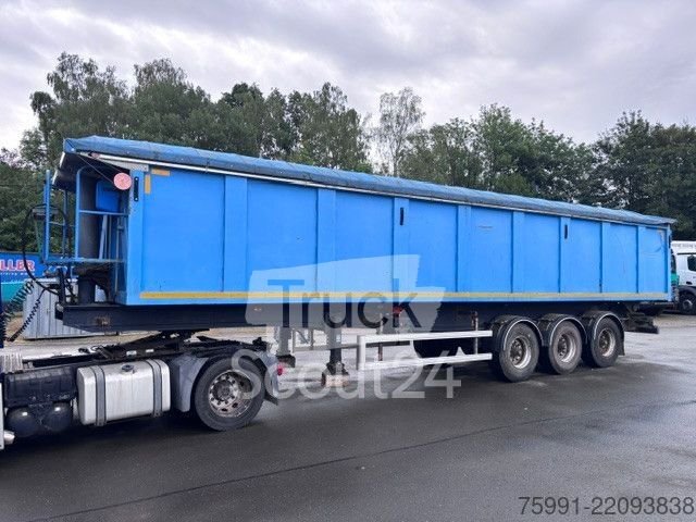 Tilt semi-trailer steel dumper used for scrap transport