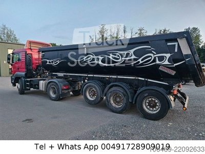 Tilt semi-trailer CARNEHL 24 m CHKS/H Steel Tilt plank lift axle used